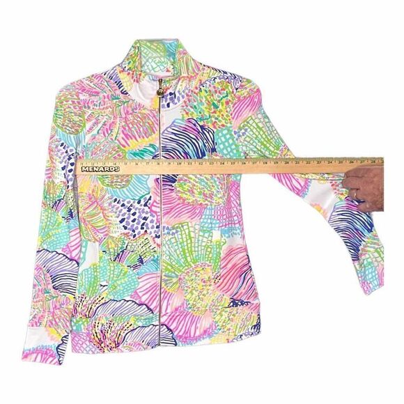Lilly Pulitzer Reagan Zip-Up Jacket Seashell Print - Size XS - Picture 3 of 10